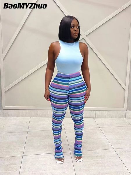 women s pants s 2023 autumn fashion streetwear rainbow striped knit ribbed flare legging women sport stretch high waist stacked trousers 230, Black;white
women s pants s 2023 autumn fashion streetwear rainbow striped knit ribbed flare legging women sport stretch high waist stacked trousers 230, Black;white