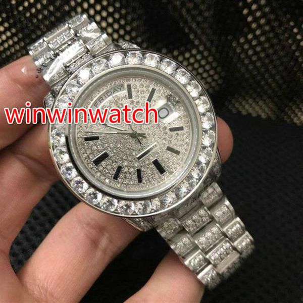 luxury mens full iced out watch big diamonds bezel 40mm wrist watch stainless steel full iced out silver case automatic watches249d, Slivery;brown
luxury mens full iced out watch big diamonds bezel 40mm wrist watch stainless steel full iced out silver case automatic watches249d, Slivery;brown