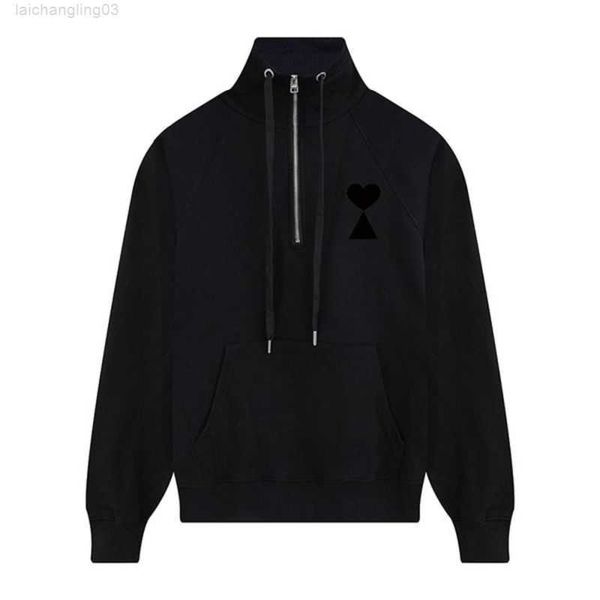 designer amis hoodie women's fashion luxury brand loose a-line small red heart couple casual standing neck half zip1l8q, Black
designer amis hoodie women's fashion luxury brand loose a-line small red heart couple casual standing neck half zip1l8q, Black