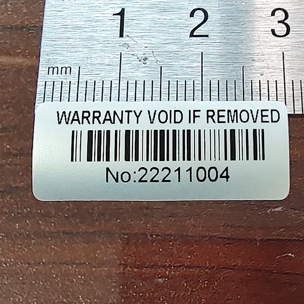 

1000pcs Serial Number Sticker Warranty Seal BAR-CODE Security Label Numbered product line VOID Left Removal Proof Tamper Evident Cover