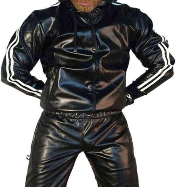 men039s pu leather tracksuit jogging coat jacket trousers pants sports hoodie set oversize s5xl g12021708388, Gray
men039s pu leather tracksuit jogging coat jacket trousers pants sports hoodie set oversize s5xl g12021708388, Gray