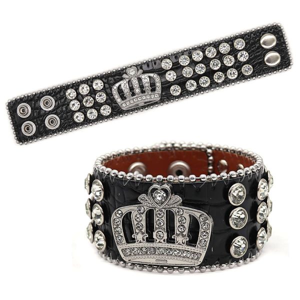 new jewelry crown bracelet men's hip hop punk personalized street performance accessories, Black;brown
new jewelry crown bracelet men's hip hop punk personalized street performance accessories, Black;brown