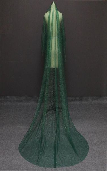 bridal veils shining long green wedding veil with gold dust glitters one layer 3 meters cathedral without comb voile mariage3813563, Black
bridal veils shining long green wedding veil with gold dust glitters one layer 3 meters cathedral without comb voile mariage3813563, Black