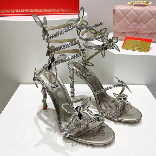 rene caovilla butterfly crystal decorative high sandals stiletto women evening dress shoes 9.5cm serpentine wraparound luxury designer women, Black
rene caovilla butterfly crystal decorative high sandals stiletto women evening dress shoes 9.5cm serpentine wraparound luxury designer women, Black