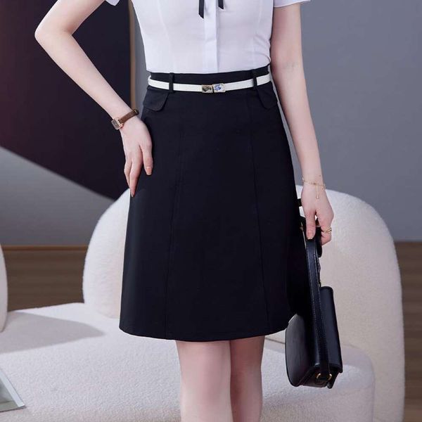 a line suit skirt womens mid length professional wear summer style urban fashion elegant interview short, Black
a line suit skirt womens mid length professional wear summer style urban fashion elegant interview short, Black