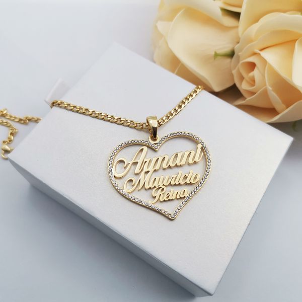 strands strings personalized custom names necklace crystal heart pendant chain couple family nameplate mothers day gifts 230822, Black
strands strings personalized custom names necklace crystal heart pendant chain couple family nameplate mothers day gifts 230822, Black