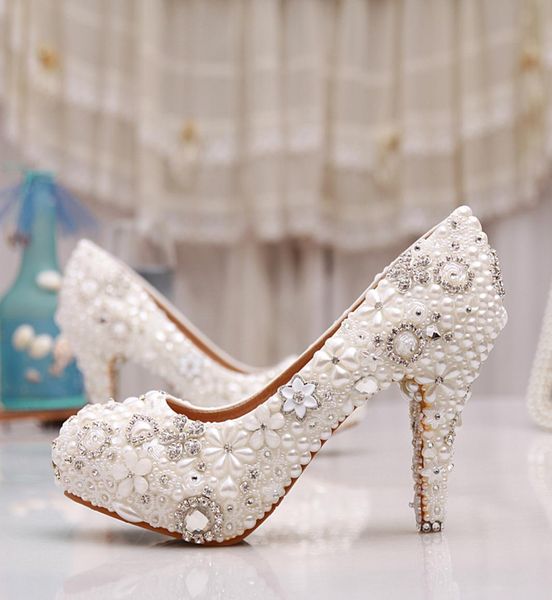 luxuy handmade pearl crystal diamond wedding shoes white bridal dress shoes women platform high heels 3 inches glitter pumps 7742191, Black
luxuy handmade pearl crystal diamond wedding shoes white bridal dress shoes women platform high heels 3 inches glitter pumps 7742191, Black