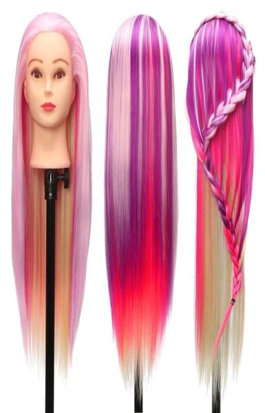 27quot colorful manikin rainbow dolls head with 90cm purple fiber long hair hairdressing cosmetology salon mannequin training he2027321, White
27quot colorful manikin rainbow dolls head with 90cm purple fiber long hair hairdressing cosmetology salon mannequin training he2027321, White