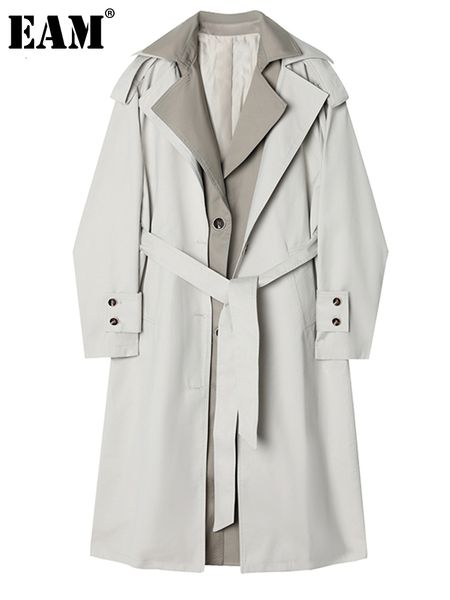 women s suits blazers eam women gray color block big size trench lapel long sleeve loose fit windbreaker fashion spring autumn 2023 1de6476, White;black
women s suits blazers eam women gray color block big size trench lapel long sleeve loose fit windbreaker fashion spring autumn 2023 1de6476, White;black
