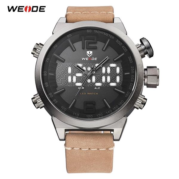 weide men's analog led digital display quartz movement leather strap clock numeral wristwatches waterproof relogio masculino289o, Slivery;brown
weide men's analog led digital display quartz movement leather strap clock numeral wristwatches waterproof relogio masculino289o, Slivery;brown