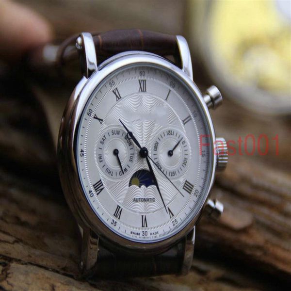 black leather fashion mechanical mens designer stainless steel automatic movement watch sports mens self-wind wristwatches214j, Slivery;brown
black leather fashion mechanical mens designer stainless steel automatic movement watch sports mens self-wind wristwatches214j, Slivery;brown