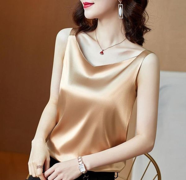 sleeveless faux satin silk tank women summer backless camisole spaghetti strap women halter v neck basic white cami 220618760684
sleeveless faux satin silk tank women summer backless camisole spaghetti strap women halter v neck basic white cami 220618760684