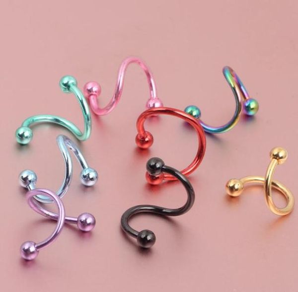 nose body jewelry n01 100pcslot mix 7 colors 16g stainless steel spiral nose rings and stud piercing body jewelry5280547, Silver
nose body jewelry n01 100pcslot mix 7 colors 16g stainless steel spiral nose rings and stud piercing body jewelry5280547, Silver