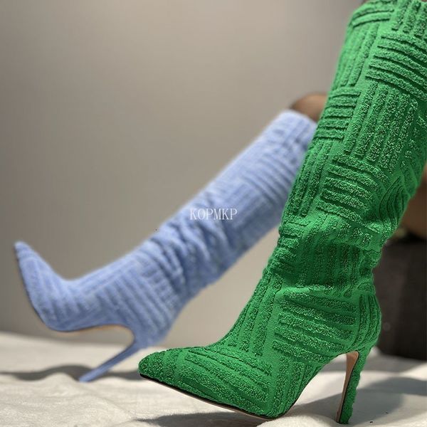 boots 2023 green corduroy thin high heels for party pointed toe women ladies shoes long the knee botas mujer winter 230821, Black
boots 2023 green corduroy thin high heels for party pointed toe women ladies shoes long the knee botas mujer winter 230821, Black