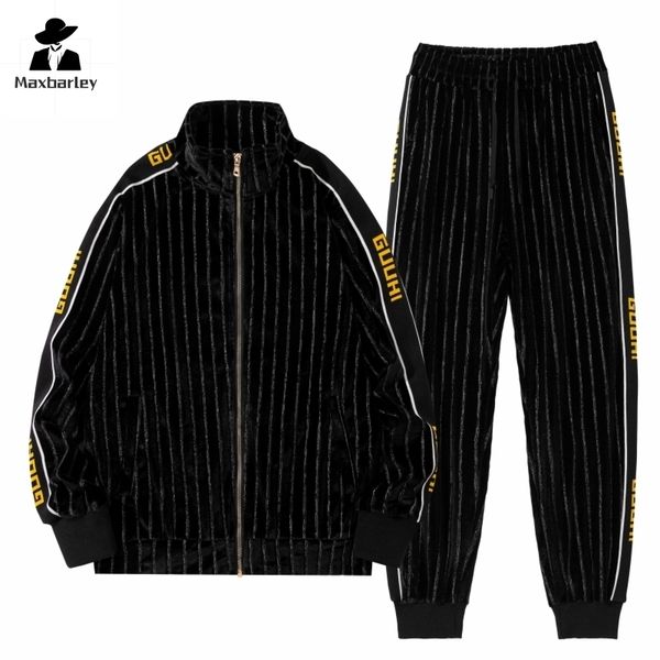 men s tracksuits golden velvet casual suit men s spring and winter plush thickening trend handsome fashion sportswear two piece clothing 230, Gray
men s tracksuits golden velvet casual suit men s spring and winter plush thickening trend handsome fashion sportswear two piece clothing 230, Gray