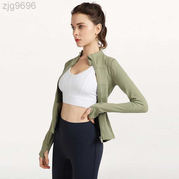 desginer alos yoga jacketsuit spring/summer nude cover finger zipper long sleeve fitness suit running sports slim fit stand neck jacket, Black;brown
desginer alos yoga jacketsuit spring/summer nude cover finger zipper long sleeve fitness suit running sports slim fit stand neck jacket, Black;brown