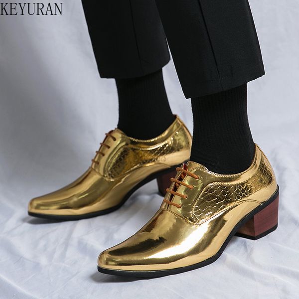 dress shoes luxury gold loafers men party dress shoes wedding business oxford shoes men height increase patent leather formal shoes plus siz, Black
dress shoes luxury gold loafers men party dress shoes wedding business oxford shoes men height increase patent leather formal shoes plus siz, Black