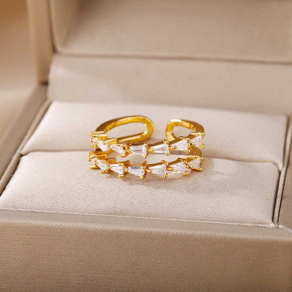 band rings zircon double rings for women crystal stainless steel silver color adjustable ring party fashion jewelry gift femme r230822
band rings zircon double rings for women crystal stainless steel silver color adjustable ring party fashion jewelry gift femme r230822