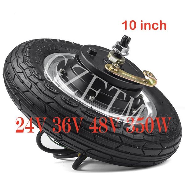 Image of 10 inch Adult Electric Scooter 24V 36V 48V 350W Motor Wheel DC Brushless Motor With Tire bicicleta electrica Electric Bike kit254R