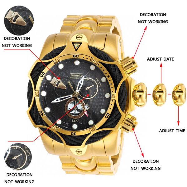 temeite luxury brand design waterproof watches men gold men watches quartz watches wristwatches for men relogio dourado masculino254w, Slivery;brown
temeite luxury brand design waterproof watches men gold men watches quartz watches wristwatches for men relogio dourado masculino254w, Slivery;brown