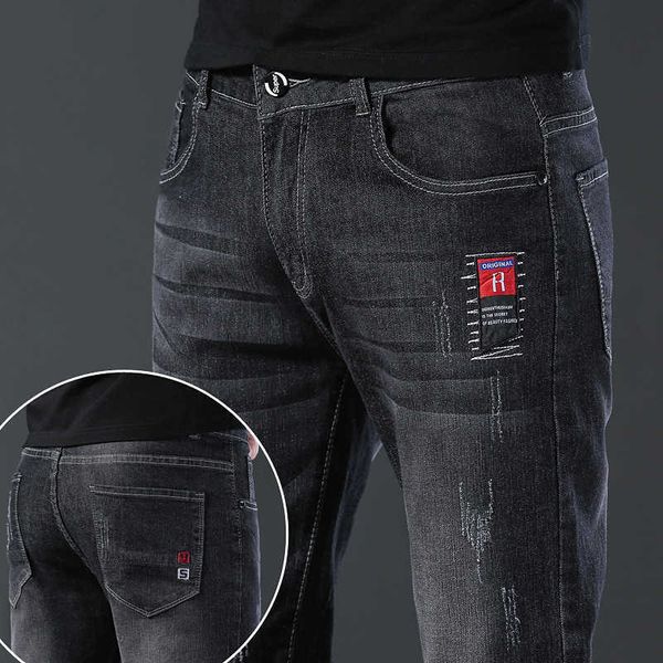 spring and autumn xintang jeans men's slim fit small feet elastic fashion trend pretty boy's daily casual jeans, Blue
spring and autumn xintang jeans men's slim fit small feet elastic fashion trend pretty boy's daily casual jeans, Blue
