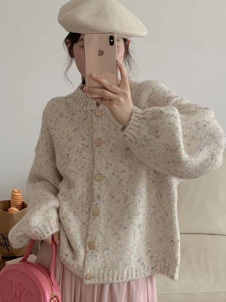 women's knits tees korean fashion sweater cardigan for women winter retro loose lantern sleeves knitwears singlebreasted cardigans coat, White
women's knits tees korean fashion sweater cardigan for women winter retro loose lantern sleeves knitwears singlebreasted cardigans coat, White