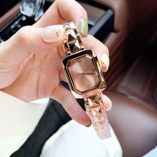 luxury gold lady watch 24mm rectangle dial brand designer fashion womens watches stainless steel band diamond wristwatches for women valenti, Slivery;brown
luxury gold lady watch 24mm rectangle dial brand designer fashion womens watches stainless steel band diamond wristwatches for women valenti, Slivery;brown