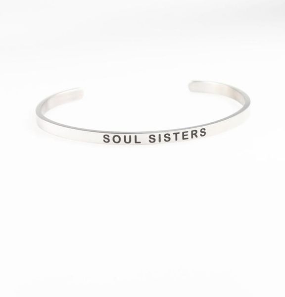 soul sister mantra bracelets for women gift stainless steel bangles inspirational jewelry2776106, Black
soul sister mantra bracelets for women gift stainless steel bangles inspirational jewelry2776106, Black