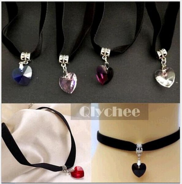 whole crystal heart pendant choker collar lace velvet ribbon vintage necklaces jewelry for women chokers six colors8118484, Blue;red
whole crystal heart pendant choker collar lace velvet ribbon vintage necklaces jewelry for women chokers six colors8118484, Blue;red