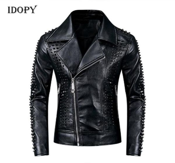 men039s punk leather jackets black rivets motorcycle leather jackets studded gothic slim fit biker coat for male8953553
men039s punk leather jackets black rivets motorcycle leather jackets studded gothic slim fit biker coat for male8953553