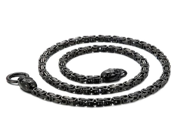 117g heavyweight stainless steel gold byzantine chain link chain two skull charms clasp necklace 6mm 28 inch xmas gifts mens gifts4127475, Silver
117g heavyweight stainless steel gold byzantine chain link chain two skull charms clasp necklace 6mm 28 inch xmas gifts mens gifts4127475, Silver