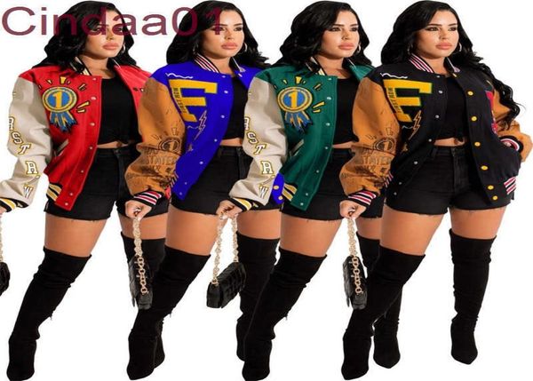 fall winter womens baseball clip jacket cartoon printed color blocking button buckle warm coat8169246, Black;brown
fall winter womens baseball clip jacket cartoon printed color blocking button buckle warm coat8169246, Black;brown