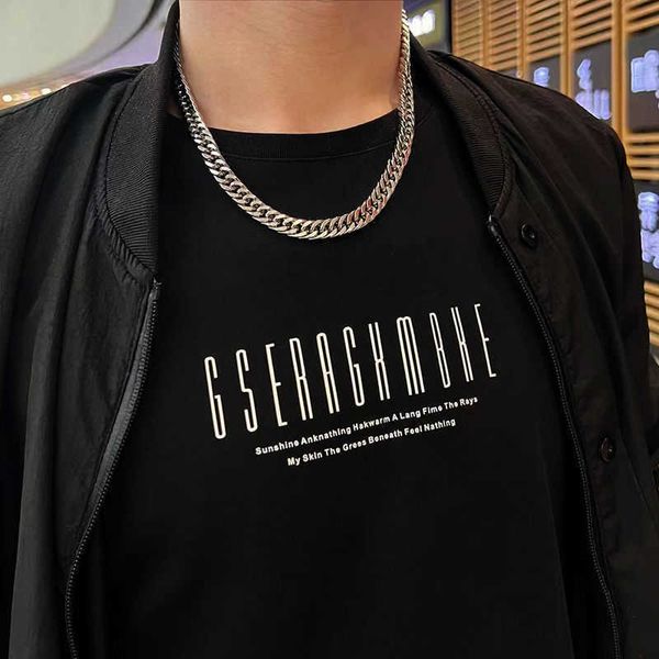 cuban chain fashion brand hip-hop street double weave dense pattern titanium steel cuban chain men's versatile necklace american access, Silver
cuban chain fashion brand hip-hop street double weave dense pattern titanium steel cuban chain men's versatile necklace american access, Silver