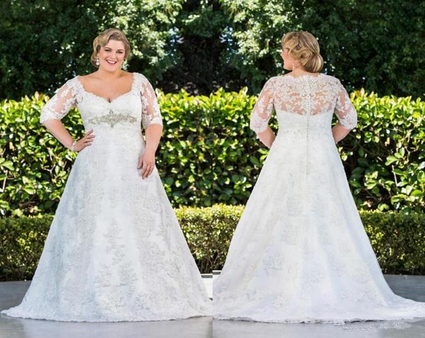 2020 new plus size a line lace wedding dresses with half sleeves new arrival sheer long princess bridal gowns winter crystal appli4448472, White
2020 new plus size a line lace wedding dresses with half sleeves new arrival sheer long princess bridal gowns winter crystal appli4448472, White