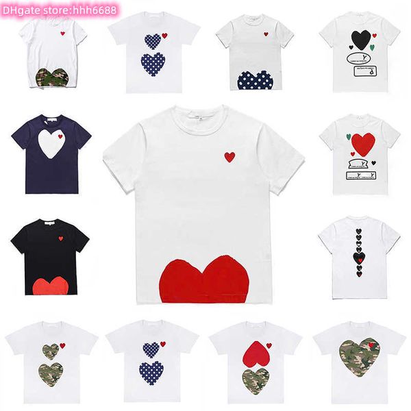 men's t-shirts designer mens play red heart casual women shirts badge high quanlity cotton embroidery classic c6rh, White;black
men's t-shirts designer mens play red heart casual women shirts badge high quanlity cotton embroidery classic c6rh, White;black