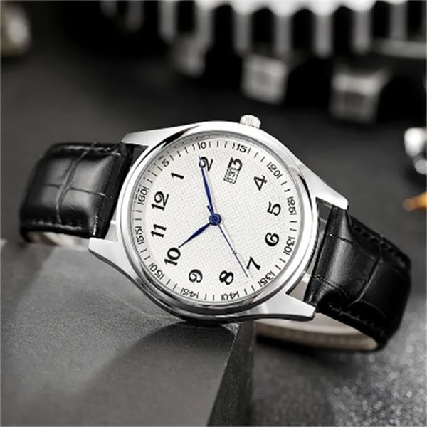 men watch quartz wristwatches genuine leather strap fashion calendar, Slivery;brown
men watch quartz wristwatches genuine leather strap fashion calendar, Slivery;brown