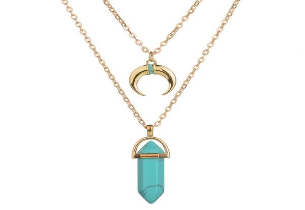 new luxury womens gold plated double chain colorful natural stone pendant necklace4979175, Silver
new luxury womens gold plated double chain colorful natural stone pendant necklace4979175, Silver