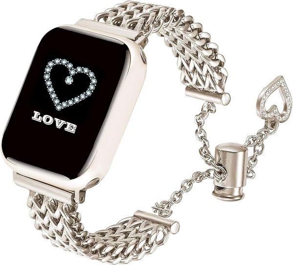 Women Smartwatch Bands Compatible with Apple Watch Band 38mm 40mm 41mm 42mm 44mm 45mm Girl Metal Adjustable Bracelet Chain Dressy Wristbands
Women Smartwatch Bands Compatible with Apple Watch Band 38mm 40mm 41mm 42mm 44mm 45mm Girl Metal Adjustable Bracelet Chain Dressy Wristbands