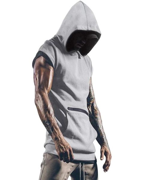 gyms clothing mens bodybuilding solid hooded tank cotton sleeveless vest sweatshirt fitness workout sportswear male men8410063, White;black 
gyms clothing mens bodybuilding solid hooded tank cotton sleeveless vest sweatshirt fitness workout sportswear male men8410063, White;black