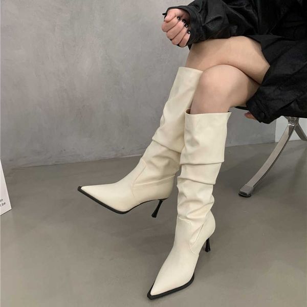 2023 autumn/winter new fashion pointed pleated stacked boots high heel sleeve western denim fashion boots 230811, Black
2023 autumn/winter new fashion pointed pleated stacked boots high heel sleeve western denim fashion boots 230811, Black
