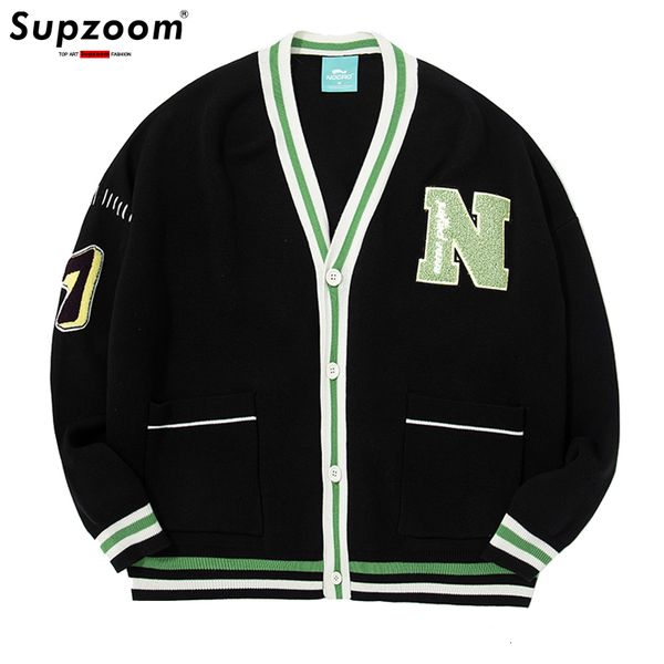 men's sweaters supzoom arrival fashion embroidery casual college trend knitted cardigan loose lazy style ins sweater women 230822, White;black
men's sweaters supzoom arrival fashion embroidery casual college trend knitted cardigan loose lazy style ins sweater women 230822, White;black