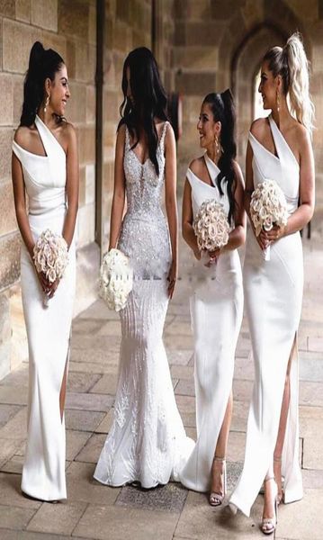 one shoulder white mermaid bridesmaid dresses side split floor length garden country wedding guest evening party gowns maid of hon4799509, White;pink
one shoulder white mermaid bridesmaid dresses side split floor length garden country wedding guest evening party gowns maid of hon4799509, White;pink