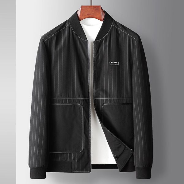 men's jackets autumn winter men jacket business casual youth gentlemen striped daily baseball uniform loose classic fashion chic coat 2, Black;brown
men's jackets autumn winter men jacket business casual youth gentlemen striped daily baseball uniform loose classic fashion chic coat 2, Black;brown