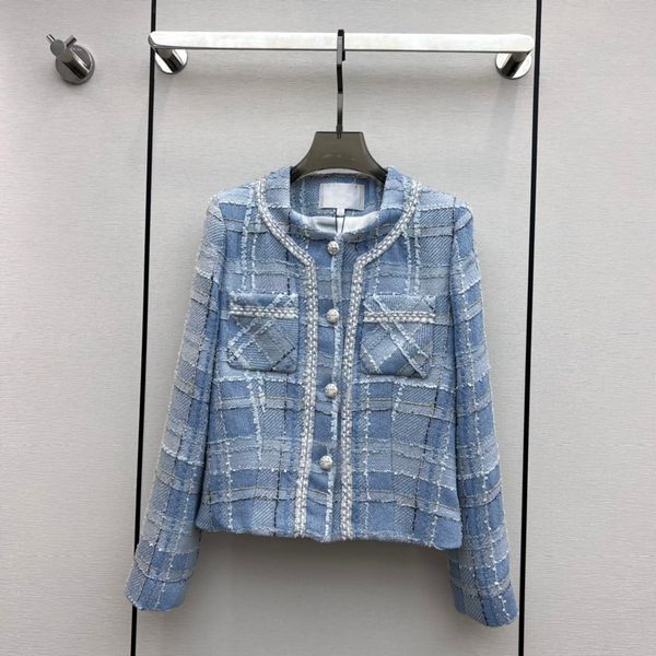 womens jackets autumn and winter blue plaid tweed coat round neck double pockets classic h 230821, Black;brown
womens jackets autumn and winter blue plaid tweed coat round neck double pockets classic h 230821, Black;brown