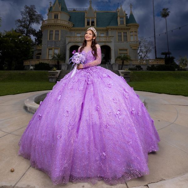 lavender shiny sequined crystal ball gown quinceanera dress with cape appliques 3d flowers beading tassel corset vestidos de xv anos, Blue;red
lavender shiny sequined crystal ball gown quinceanera dress with cape appliques 3d flowers beading tassel corset vestidos de xv anos, Blue;red