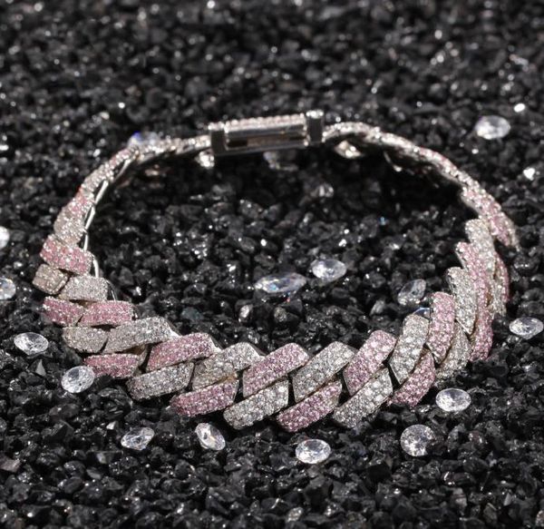 white pink cubic zirconia ice out two tone miami cuban link chain bracelets can open lock women men bling cz rapper jewelry4489186, Black
white pink cubic zirconia ice out two tone miami cuban link chain bracelets can open lock women men bling cz rapper jewelry4489186, Black