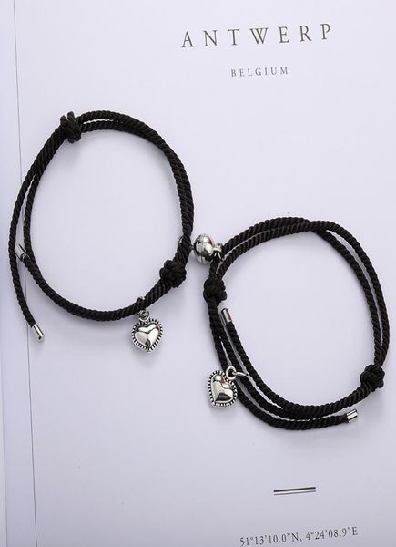 lucky rope couple bracelet red black rope knot braided magnetic buckle heart charm bracelets friendship jewelry9763007, Golden;silver
lucky rope couple bracelet red black rope knot braided magnetic buckle heart charm bracelets friendship jewelry9763007, Golden;silver