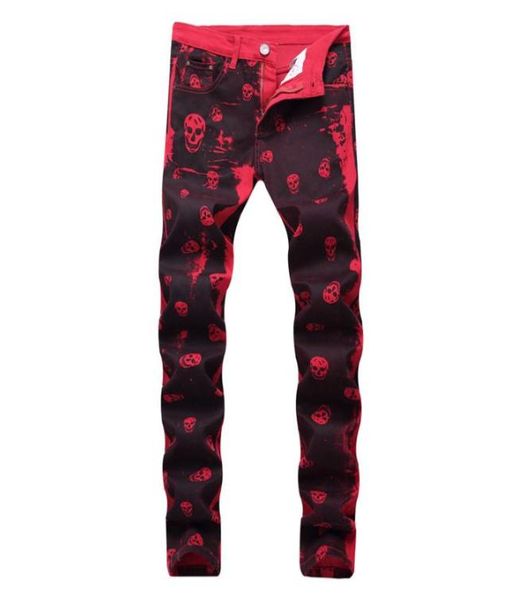 men039s jeans 2021 male fashion skeleton skull printed night club personality slim fit red denim pants long trousers6788998, Blue
men039s jeans 2021 male fashion skeleton skull printed night club personality slim fit red denim pants long trousers6788998, Blue