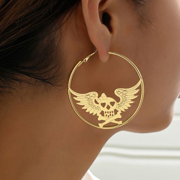 halloween skeleton earrings for cross border women's retro style earrings with advanced personalized earrings, Silver
halloween skeleton earrings for cross border women's retro style earrings with advanced personalized earrings, Silver
