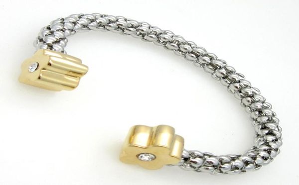 gold silver women stainless steel double flower cable bangles cuff bracelet fashion design1157081, Black
gold silver women stainless steel double flower cable bangles cuff bracelet fashion design1157081, Black